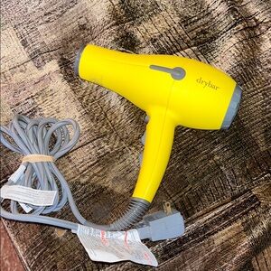 Drybar Vibrant Yellow Hair Dryer with Gray Details